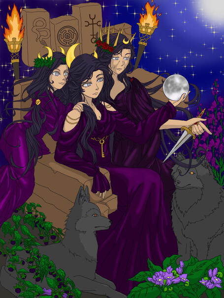 Devotional art dedicated to Queen Hekate